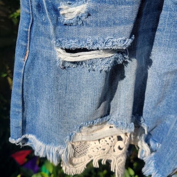 Juniors High Rise Jean Shorts - Picture 7 of 16